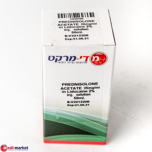 Prednisolone 25Mg/Ml + Lidocaine 2% 50Ml Ing