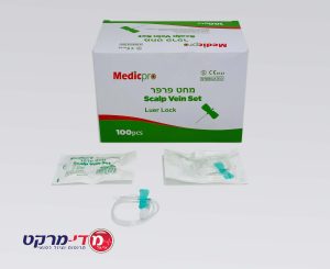 מחט פרפר 21G ירוק ,מדיקפרו 1 יח'