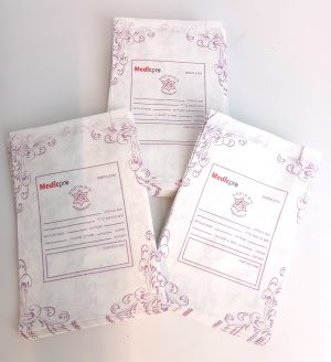 מעטפות לתרופות עם מקום לכתיבה מדיקפרו 19X12  1/500ס"מ