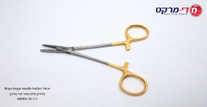 מחזיק מחט מאיו ישר מוזהב Mayo hegar needle holder 14cm