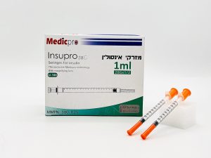 מזרק אינסולין 1 מ"ל מחט קבועה "100 28G X 0.5 יח' מדיקפרו