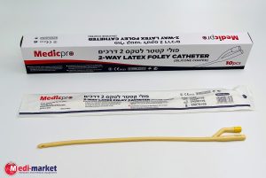 פולי קטטר לטקס ,2 דרכים, 24FR , מדיקפרו, 1 יח'