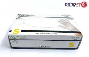כפפות לטקס TAGUM מידה S עם אבקה 100 יח'