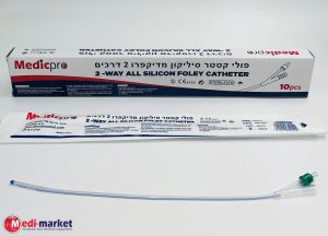 פולי קטטר סיליקון מדיקפרו 2 דרכים 22F