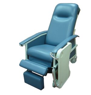 כורסא גיריאטרית עם 4 גלגלי מסתובבים ושולחן ריפוד