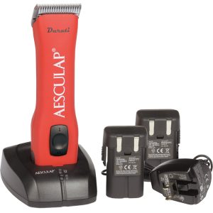 מכונת תספורת נטענת Aesculap Durati צבע אדום, ראש ו 2 סוללות