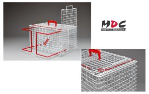 כלוב דחיקה 2 פתחים (לחיצה סקוויז) אדום לבן MDC