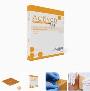 Honey Coated Activon Tulle 10cm*10cm 1/5