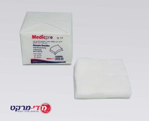 פד גזה 10*10 ס"מ,8 שכ',13 חוט,מדיקפרו 1/100