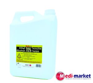 אלכוהול מפוגל 70% 5 ליטר מדיקפרו