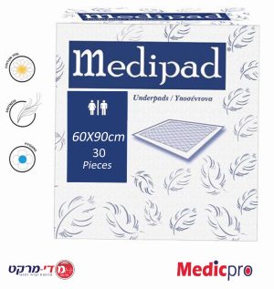 סדיניה 60x90 ס"מ 30 יח',MEDIPAD, מדיקפרו