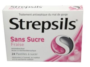 Strepsils Strawberry Sugar Free x 24per