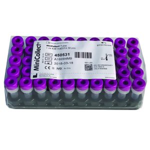 מבחנות 50 K3 EDTA MINICOLECT 1ML יח - חדש סגול