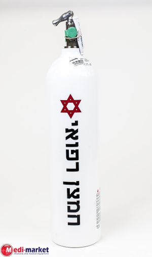בלון חמצן 5 ל'מאלומיניום לבן חיבור פין אינדקס